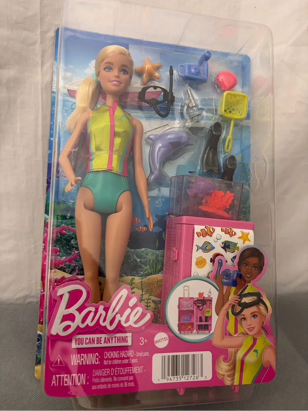 Barbie Marine Biologist Doll Snorkel Set Ocean Career Doll New/box Mattel(F226)